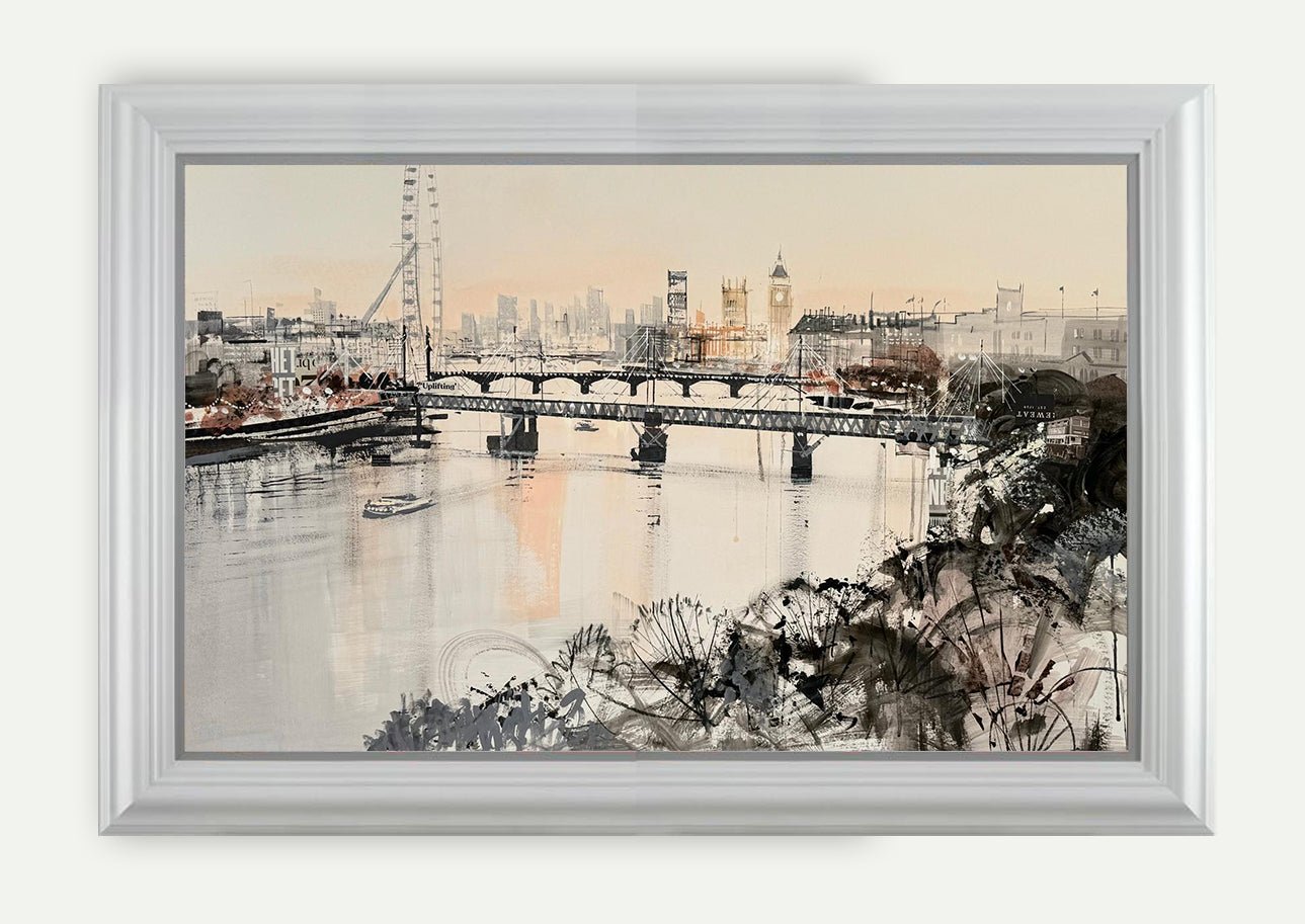 Thames At Sunset Study - Tom Butler Artist